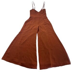 Fame and Partners Terracotta Wide-Leg Jumpsuit